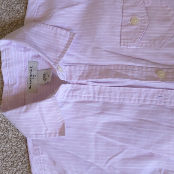 Banana Republic Tops - Pink pinstripe button-down shirt